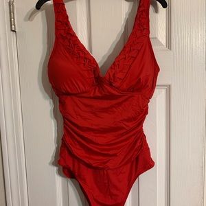 Jantzen Red One Piece Swimsuit